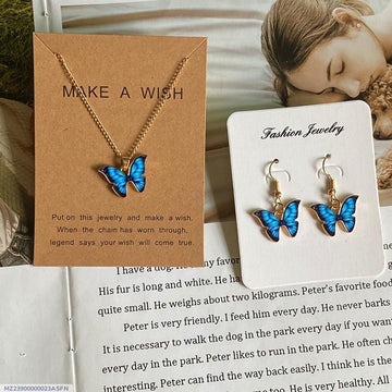 Make A Wish – Butterfly Necklace & Earring Set