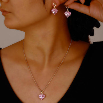 Heart Shaped Earring & Pendent Set